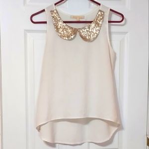 Womens Scallop Collared Shirt by Sweet Rain Size Small